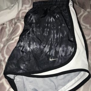 black & white tye dye shorts